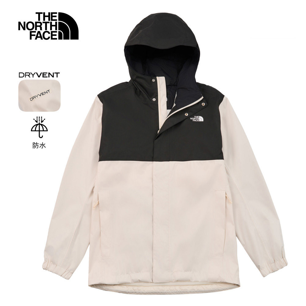 【限時搶購】男款白色DryVent防水透氣連帽衝鋒衣｜8AUNFUX