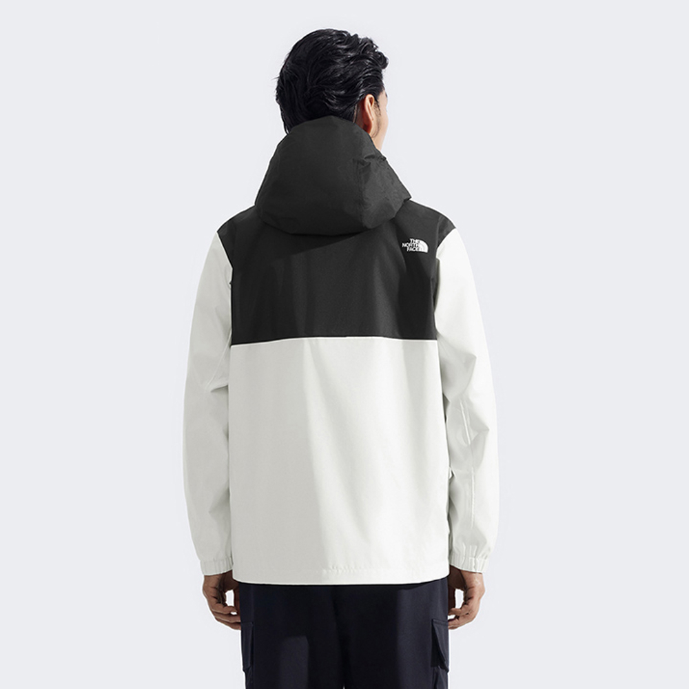 【限時搶購】男款白色DryVent防水透氣連帽衝鋒衣｜8AUNFUX