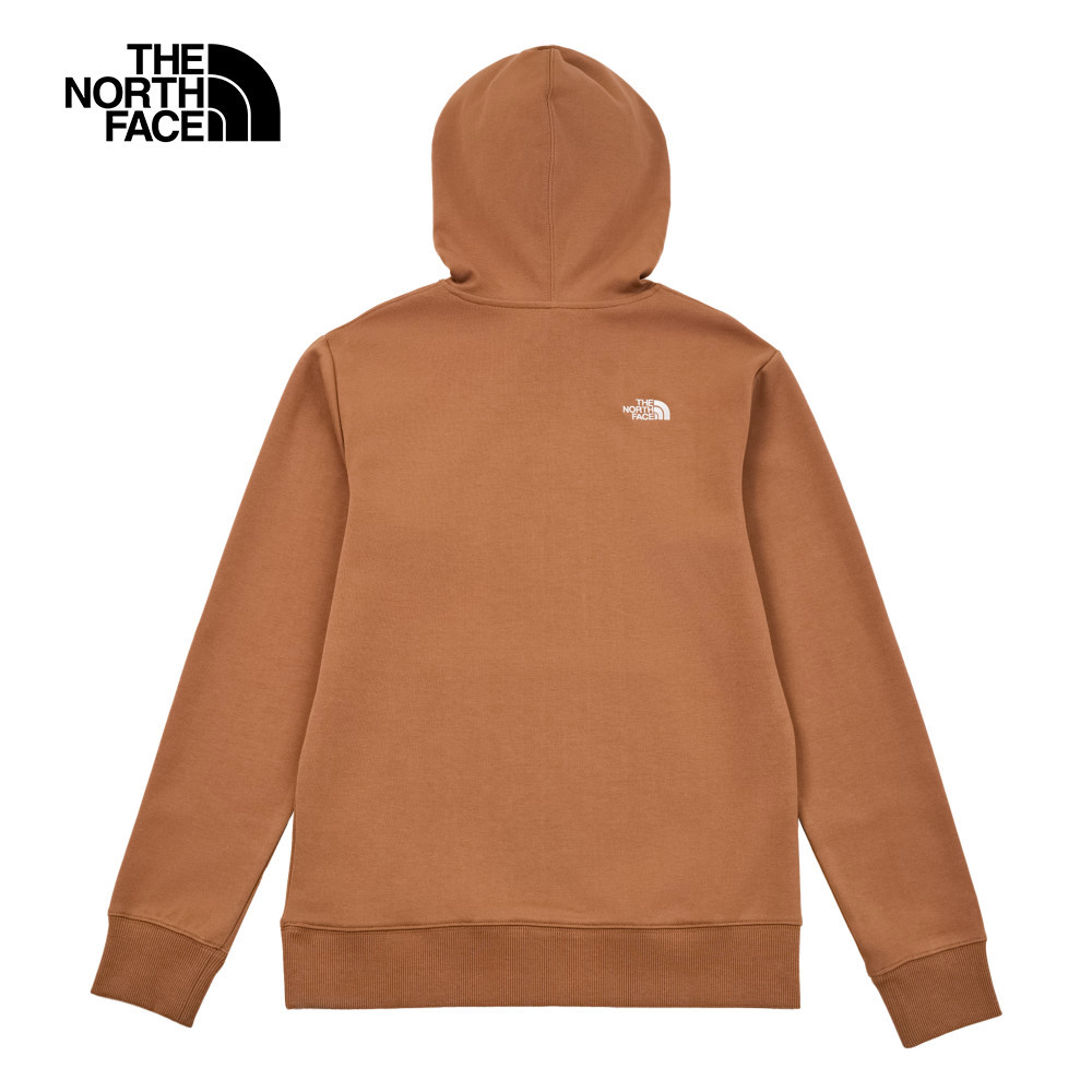 【10/25 00點週末限定】The North Face北面男女款棕色心型刺繡LOGO印花長袖帽T｜8D7S6IH