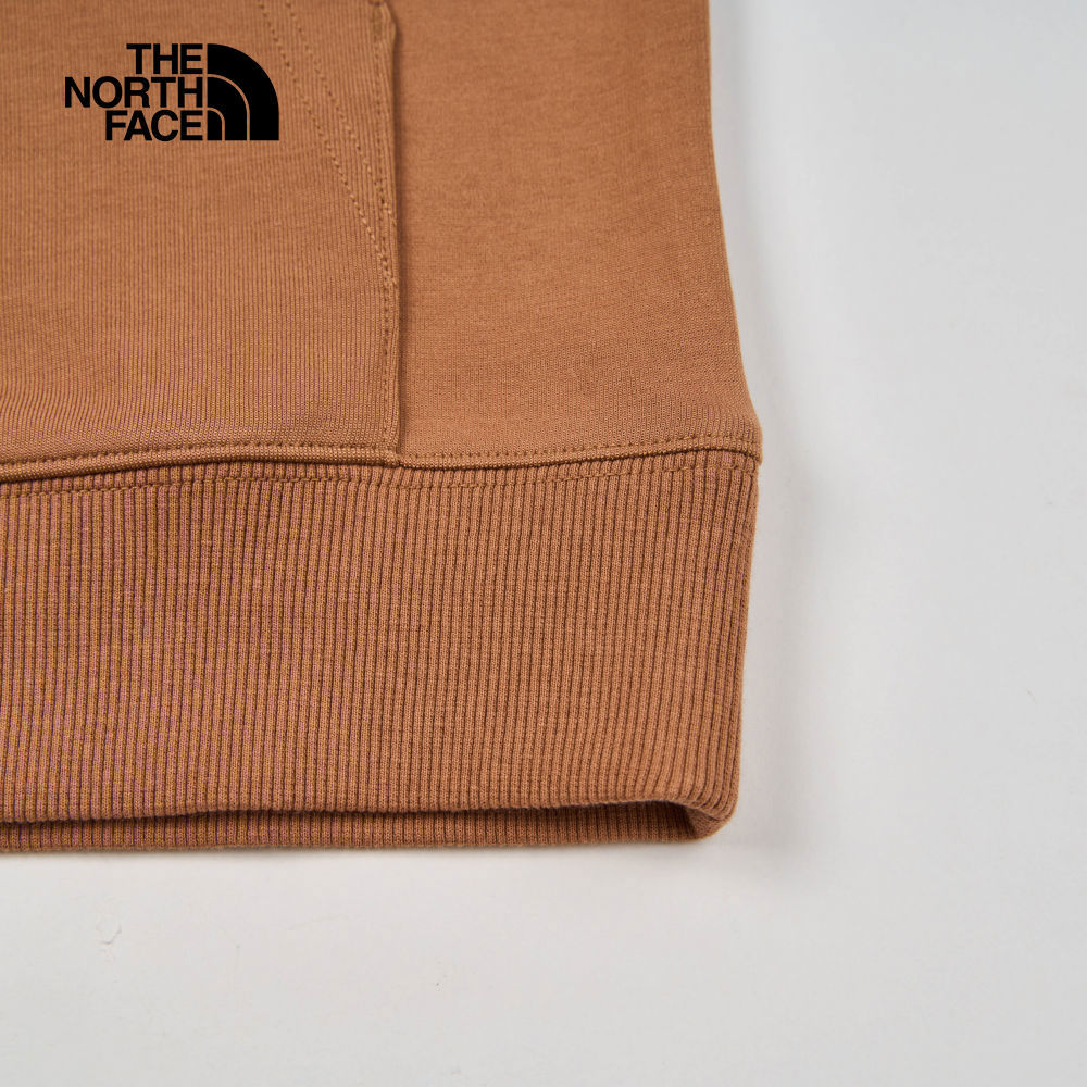 【10/25 00點週末限定】The North Face北面男女款棕色心型刺繡LOGO印花長袖帽T｜8D7S6IH