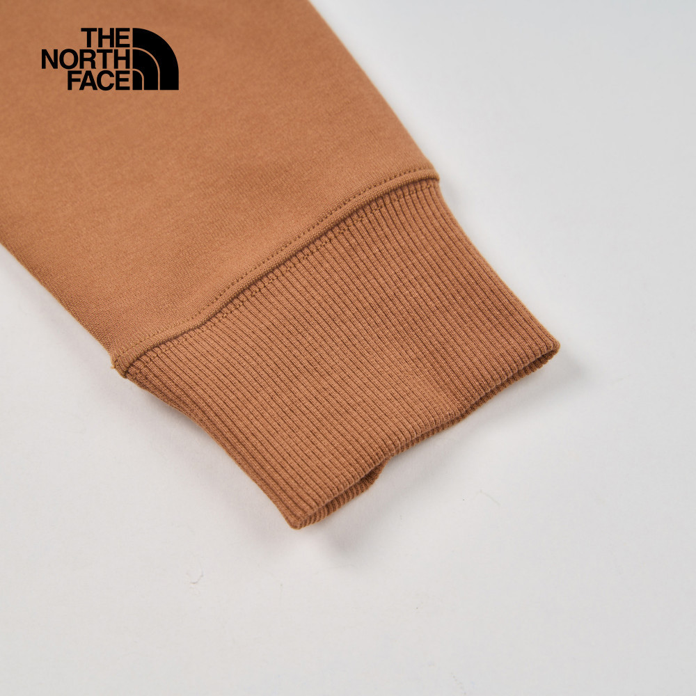 【10/25 00點週末限定】The North Face北面男女款棕色心型刺繡LOGO印花長袖帽T｜8D7S6IH