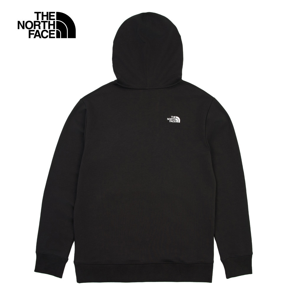 【10/24 12點週末限定】The North Face北面男女款黑色心型刺繡LOGO印花長袖帽T｜8D7SJK3