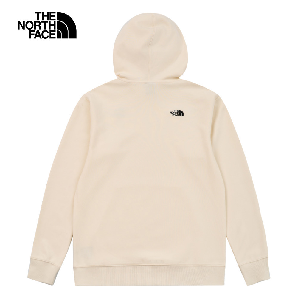 【10/25 12點週末限定】The North Face北面男女款米白色心型刺繡LOGO印花長袖帽T｜8D7SQLI
