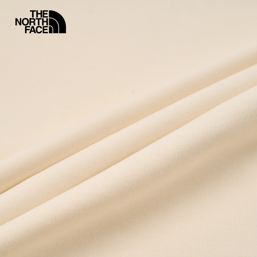 【10/25 12點週末限定】The North Face北面男女款米白色心型刺繡LOGO印花長袖帽T｜8D7SQLI