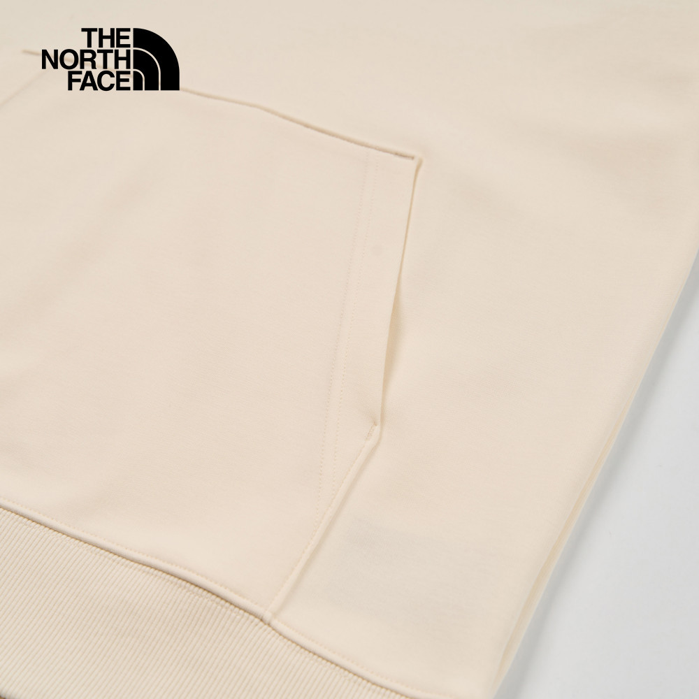 【10/25 12點週末限定】The North Face北面男女款米白色心型刺繡LOGO印花長袖帽T｜8D7SQLI