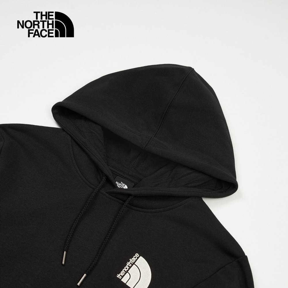 【10/24 00點週末限定】The North Face北面女款黑色刺繡LOGO印花長袖帽T｜8DC4JK3