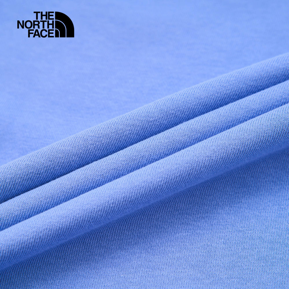 The North Face北面女款藍色大尺寸LOGO印花長袖大學T｜8DC70YI