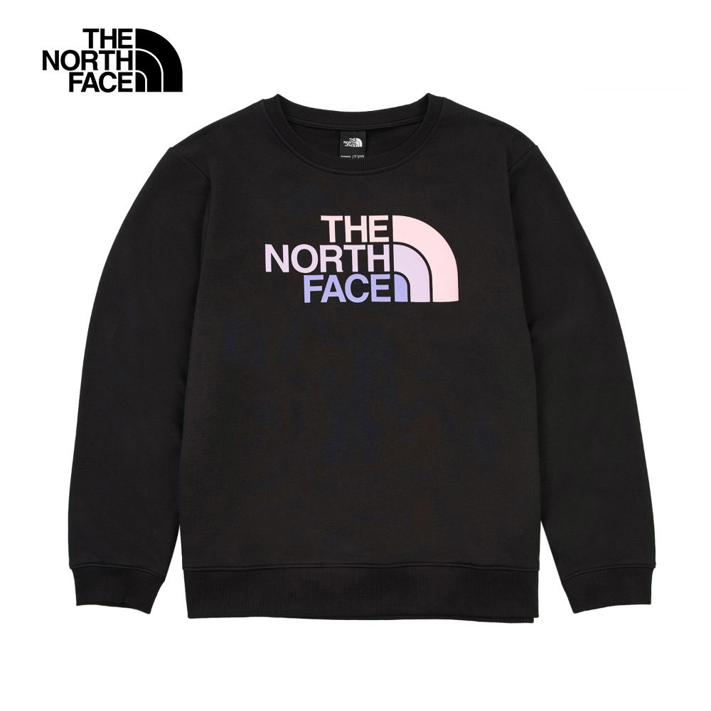 【限時搶購】女款黑色大尺寸LOGO印花長袖大學T｜8DC7JK3