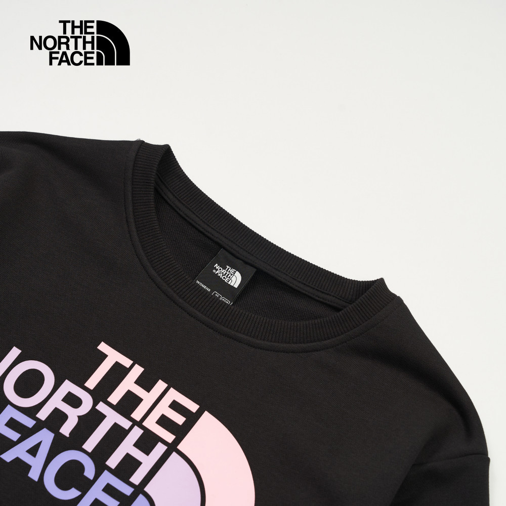 【限時搶購】女款黑色大尺寸LOGO印花長袖大學T｜8DC7JK3