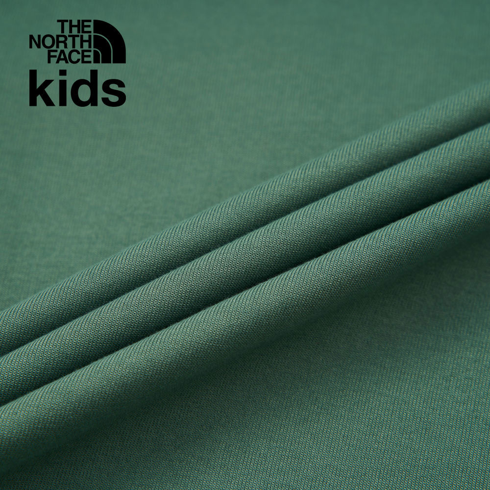 【10/25 12點週末限定】The North Face北面兒童綠色大尺寸刺繡LOGO印花連帽外套｜8DCKHCH