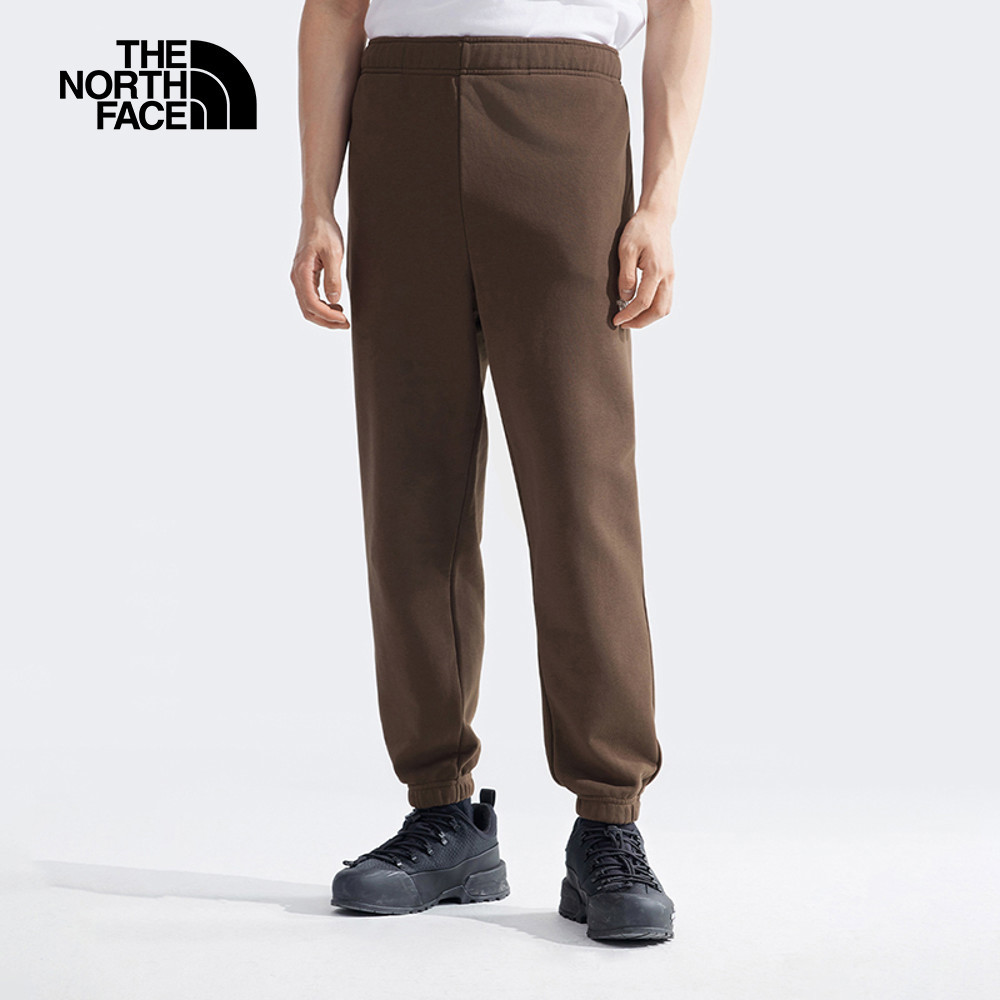 The North Face北面男款棕色舒適彈力褲腰運動休閒長褲｜8DET1OI