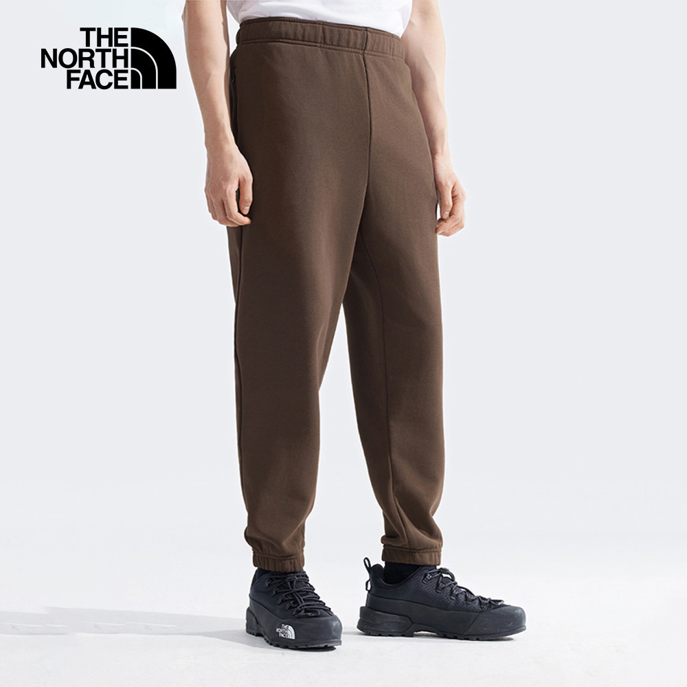 The North Face北面男款棕色舒適彈力褲腰運動休閒長褲｜8DET1OI