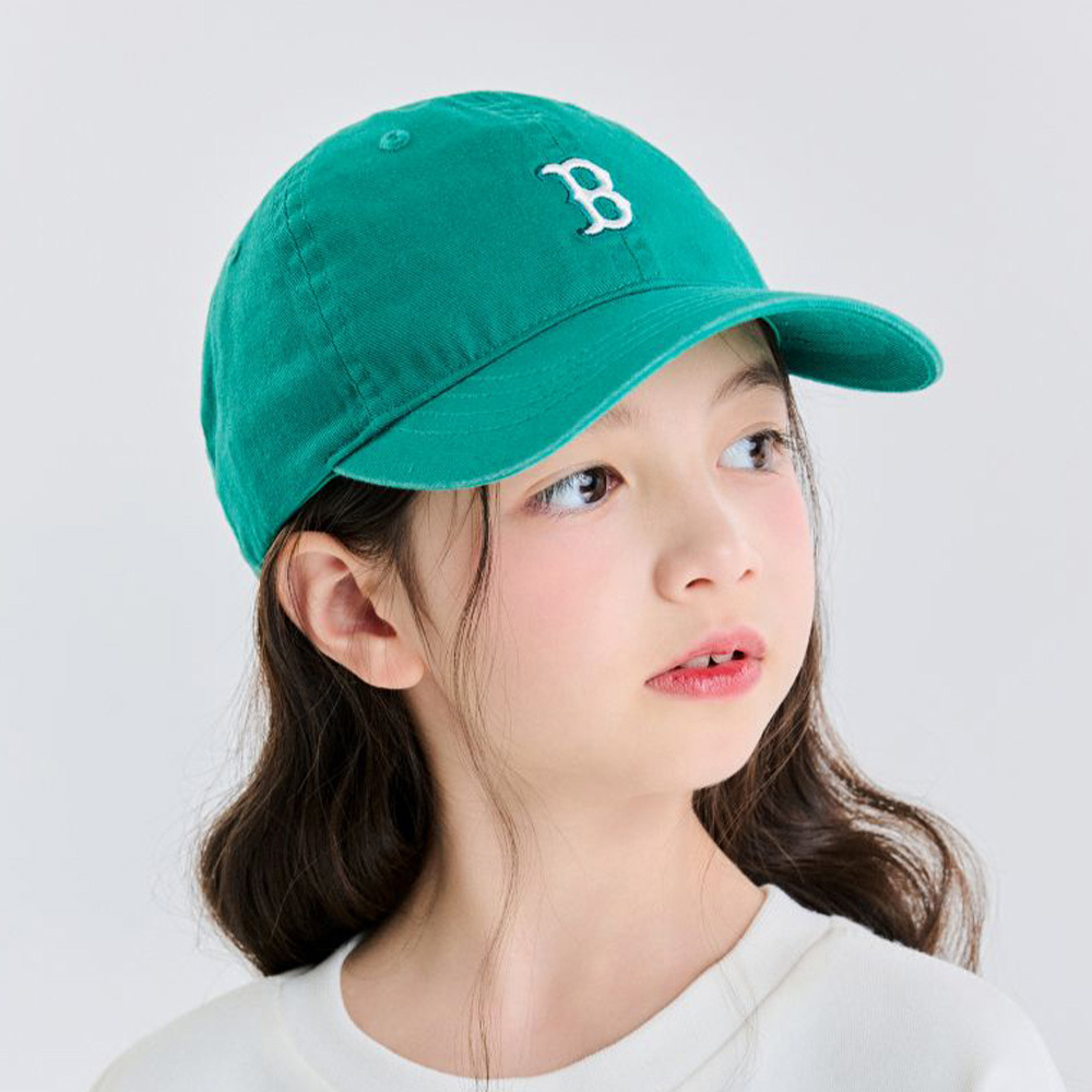 MLB KIDS 可調式軟頂棒球帽 童帽 波士頓紅襪隊 (7ACP7704N-43GND)