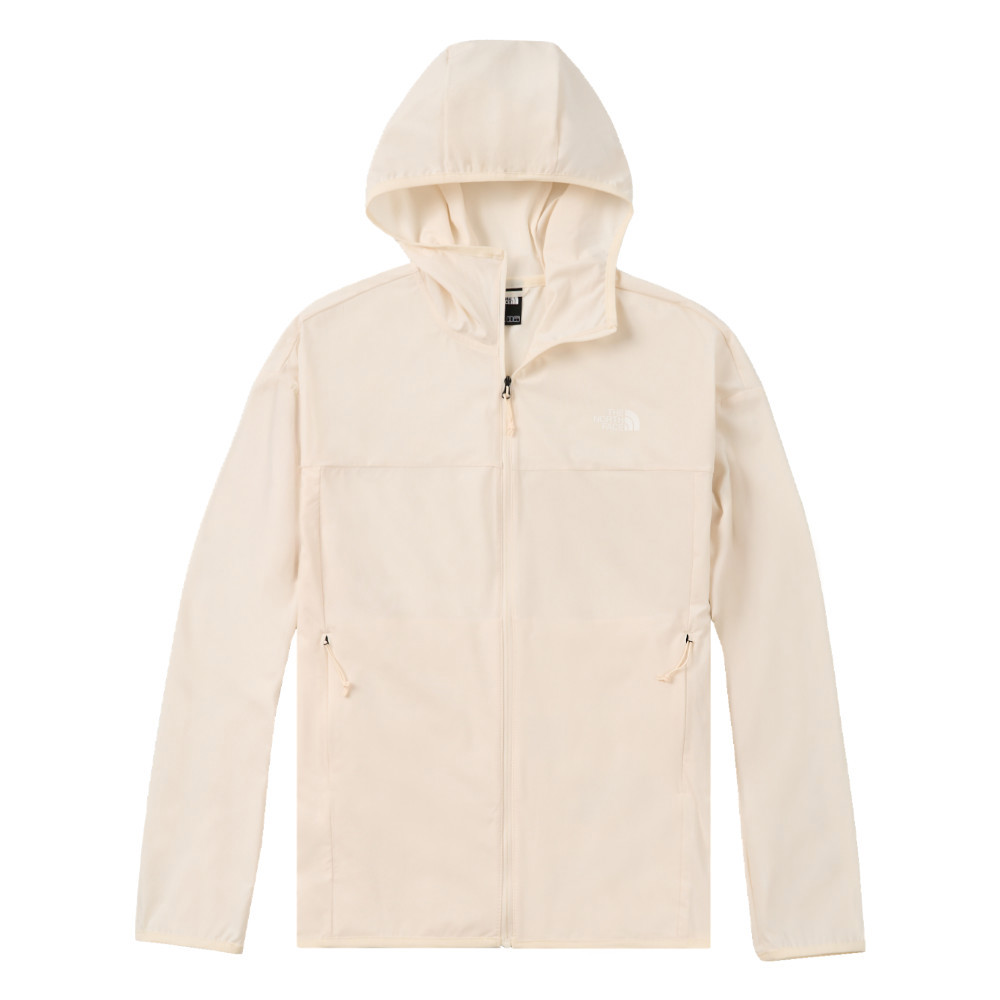 The North Face北面女款米白色舒適透氣連帽外套｜8EYHQLI