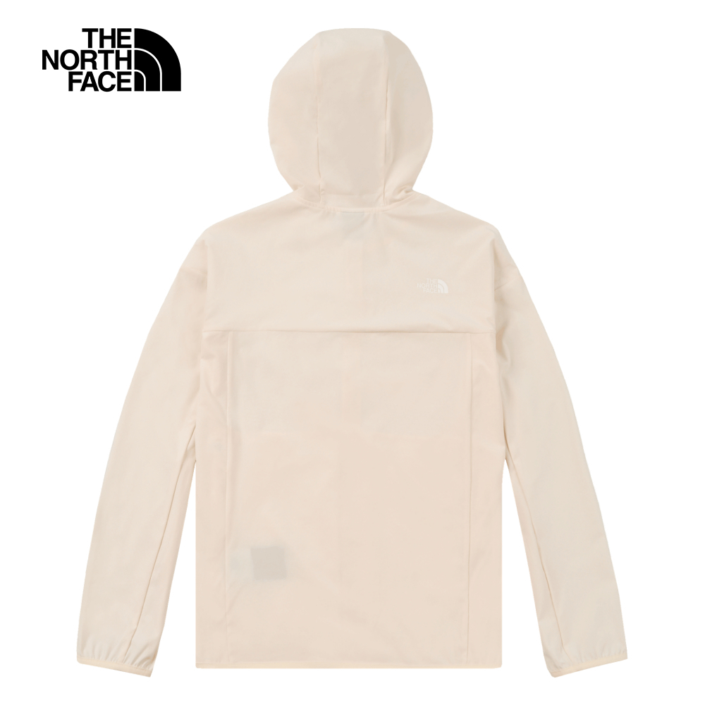 The North Face北面女款米白色舒適透氣連帽外套｜8EYHQLI