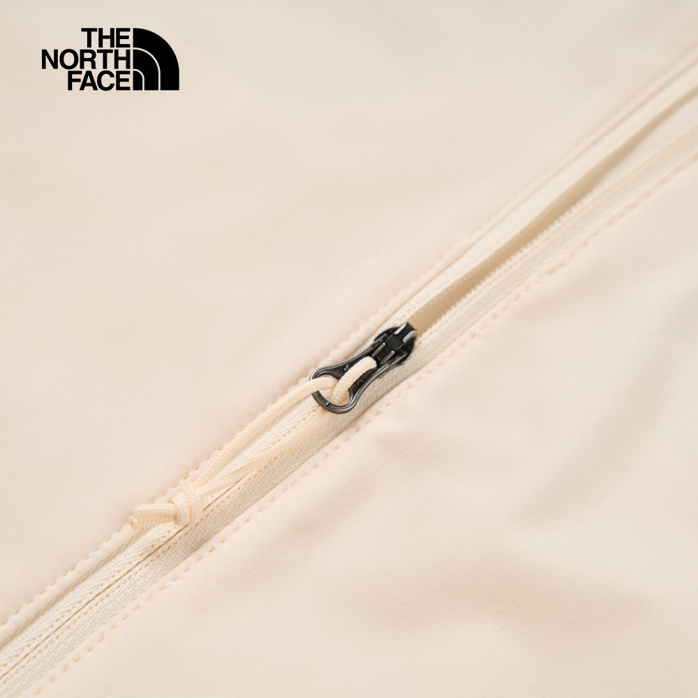 The North Face北面女款米白色舒適透氣連帽外套｜8EYHQLI