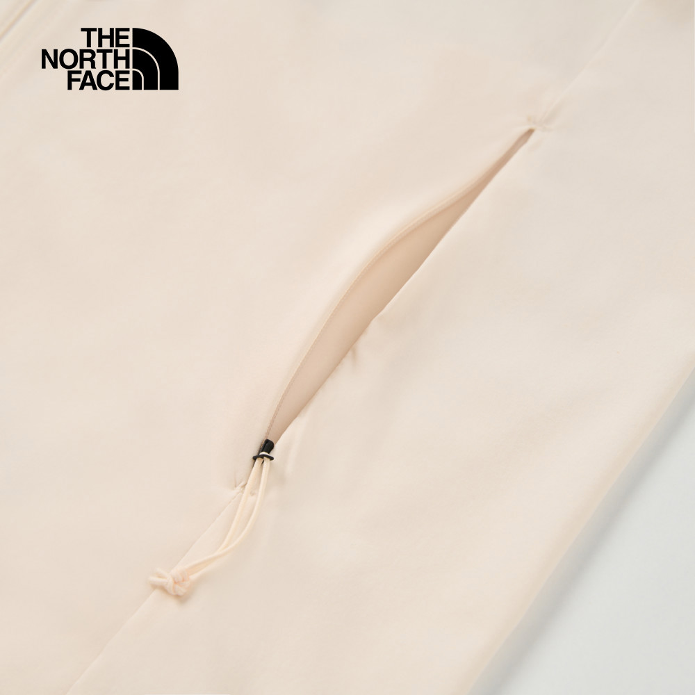 The North Face北面女款米白色舒適透氣連帽外套｜8EYHQLI