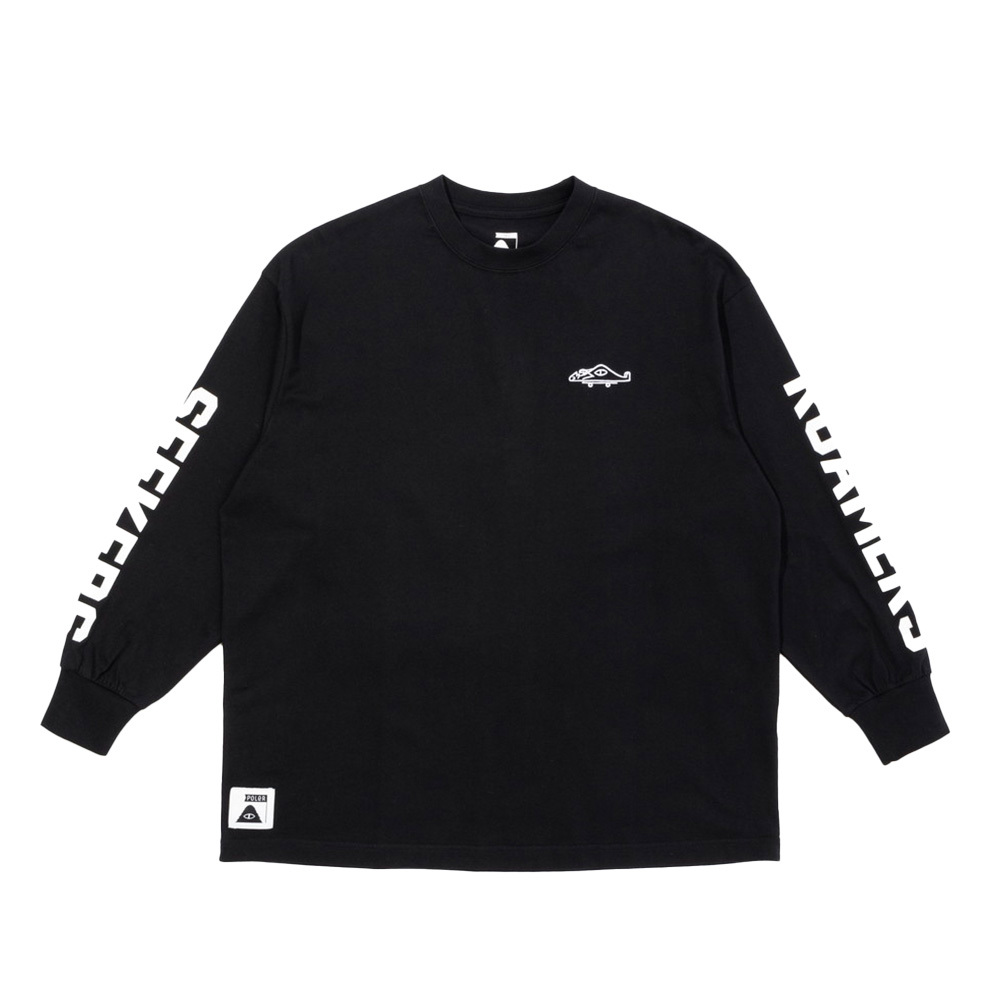日本限定 POLER 13oz HEAVY WEIGHT RELAX FIT COLLECTION - ROAMERSSEEKERS CREW 寬鬆版衛衣 / 休閒上衣 / 黑色