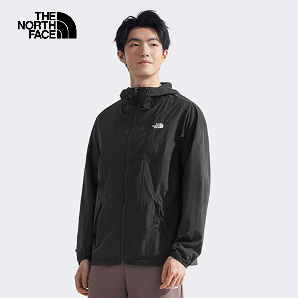 【10/24 12點週末限定】The North Face北面男款黑色DWR防潑水連帽外套｜8EZYJK3