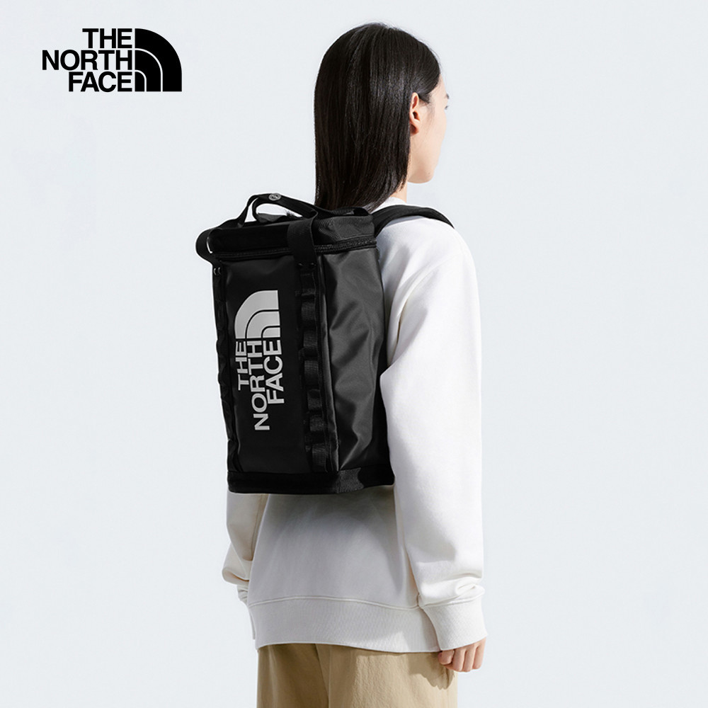 The North Face北面男女款黑色DWR防潑水大容量休閒後背包｜3KYV53R
