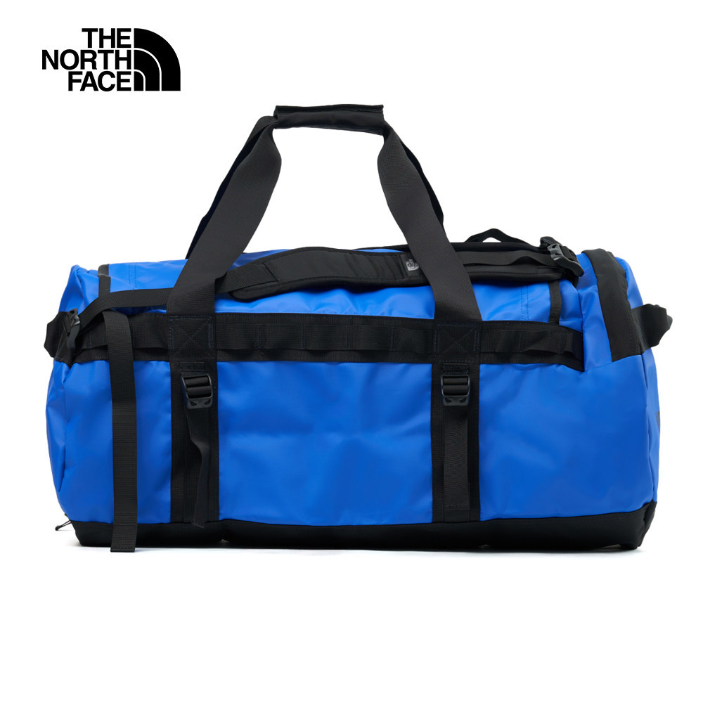 The North Face北面男女款藍色DWR防潑水背提兩用可收納旅行包｜52SA53S