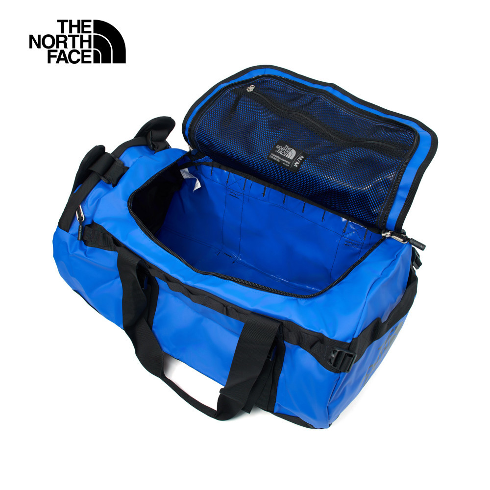 The North Face北面男女款藍色DWR防潑水背提兩用可收納旅行包｜52SA53S