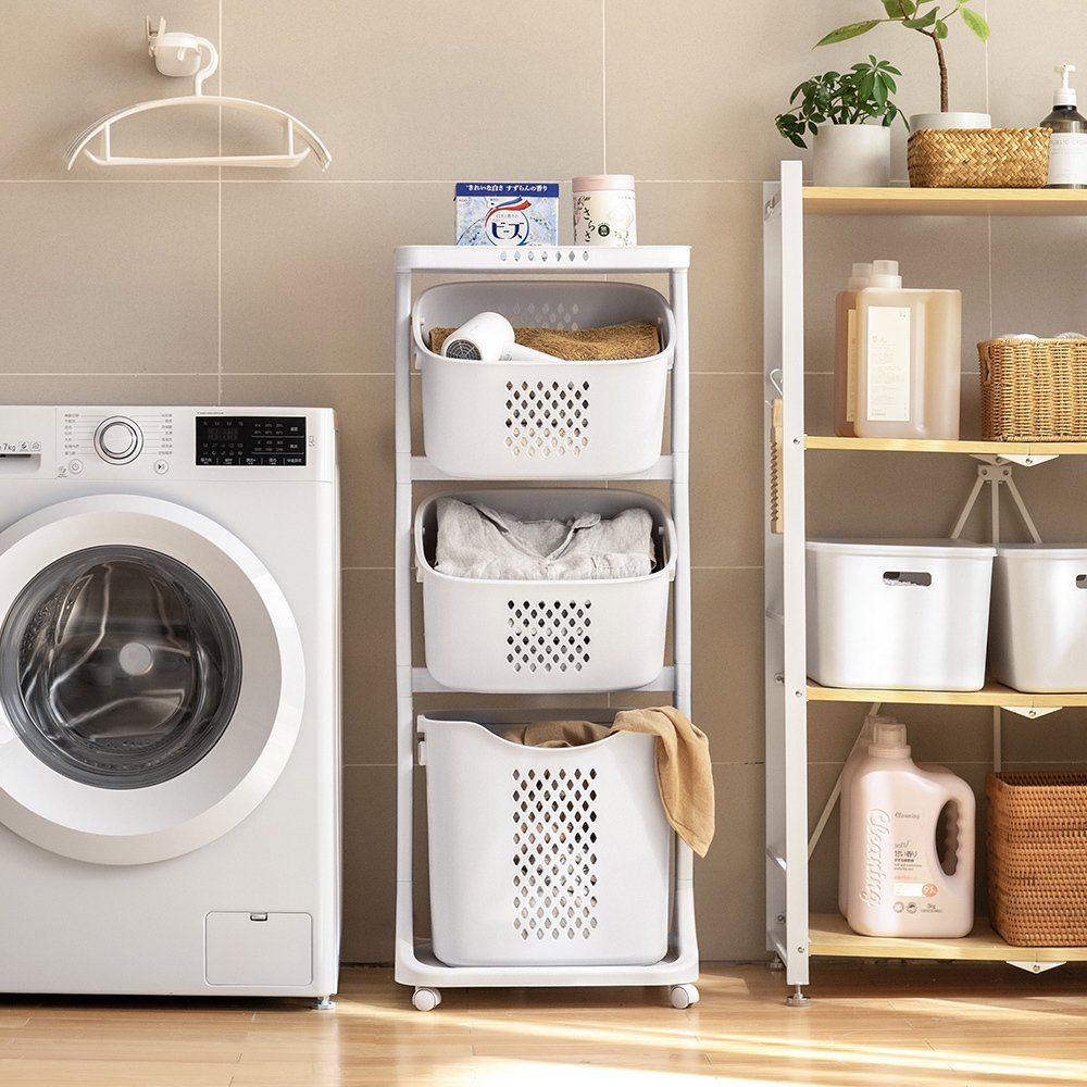 懶角落洗衣籃-三層