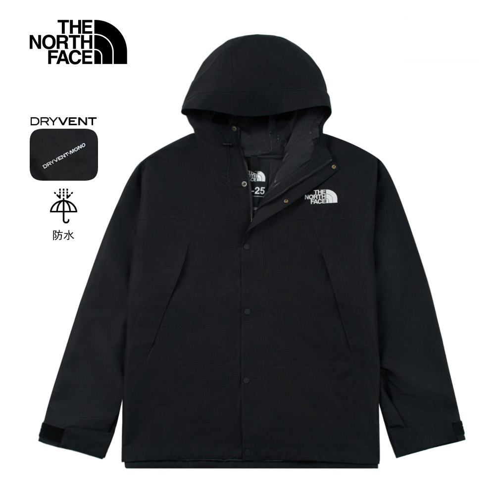 The North Face 【經典ICON】男款黑色DryVent防水透氣衝鋒衣｜88XFJK3｜翔