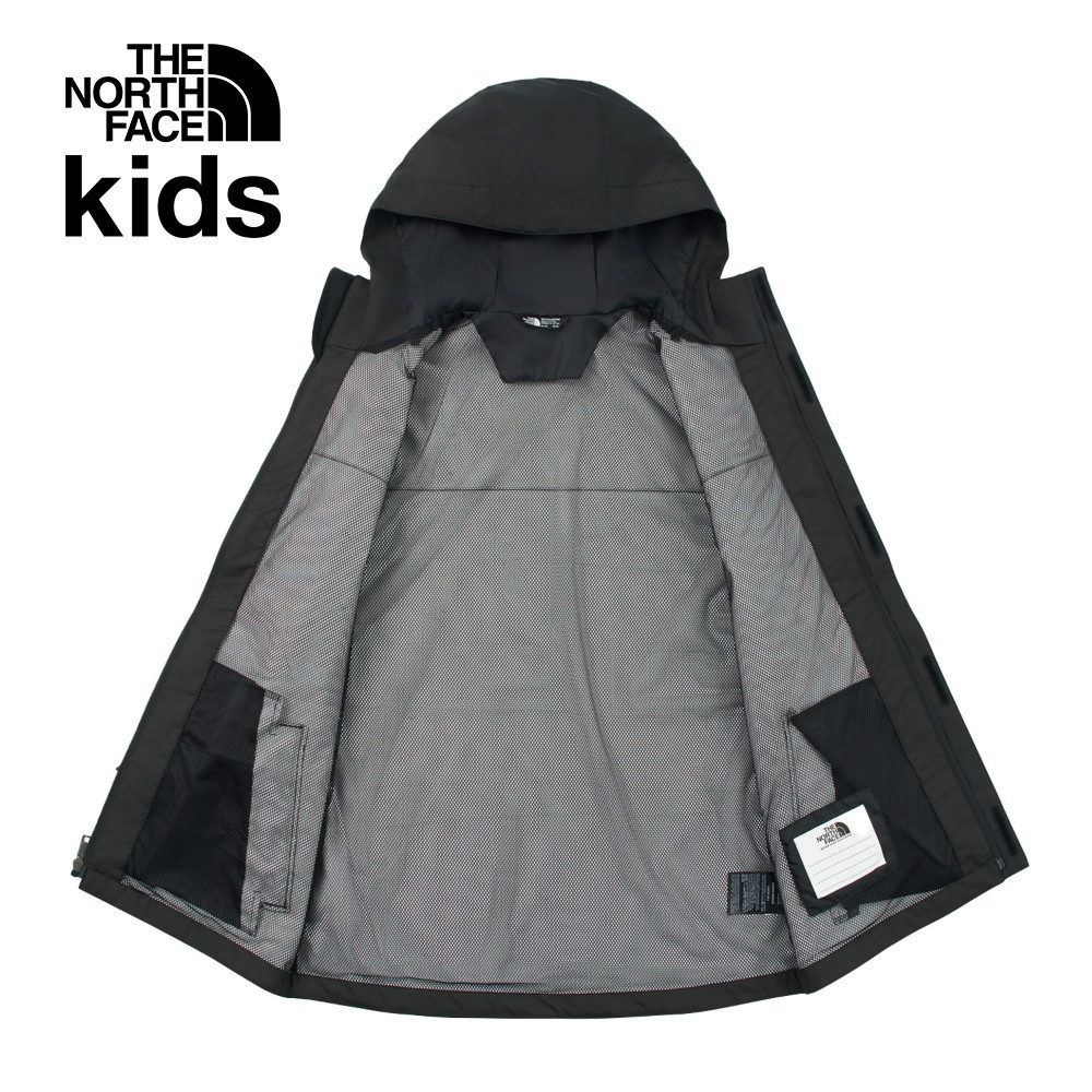 The North Face北面兒童黑色DryVent防水透氣衝鋒衣｜8A48KX7