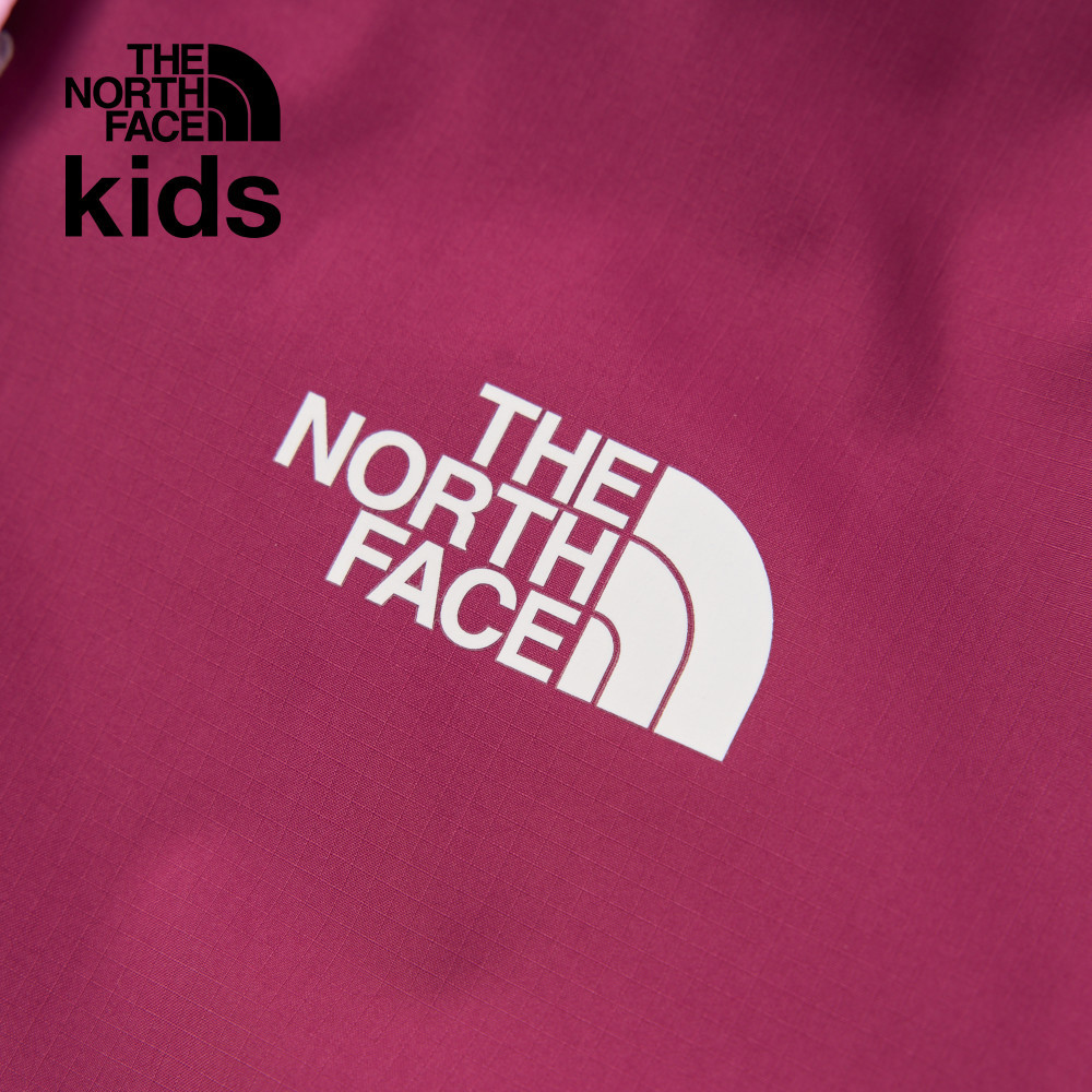【10/24 00點週末限定】The North Face北面兒童粉紅色DryVent防水透氣衝鋒衣｜8A496FI