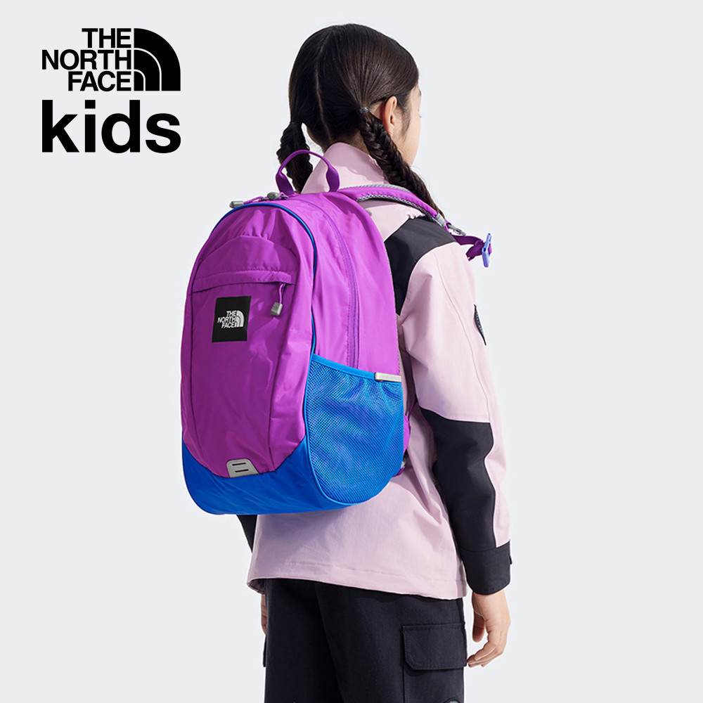 The North Face北面兒童紫色大尺寸品牌LOGO休閒後背包｜8AMXBET