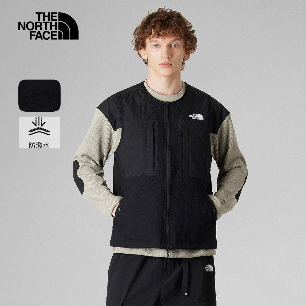 UE男款黑色DWR防潑水鋪棉背心｜8CJCJK3