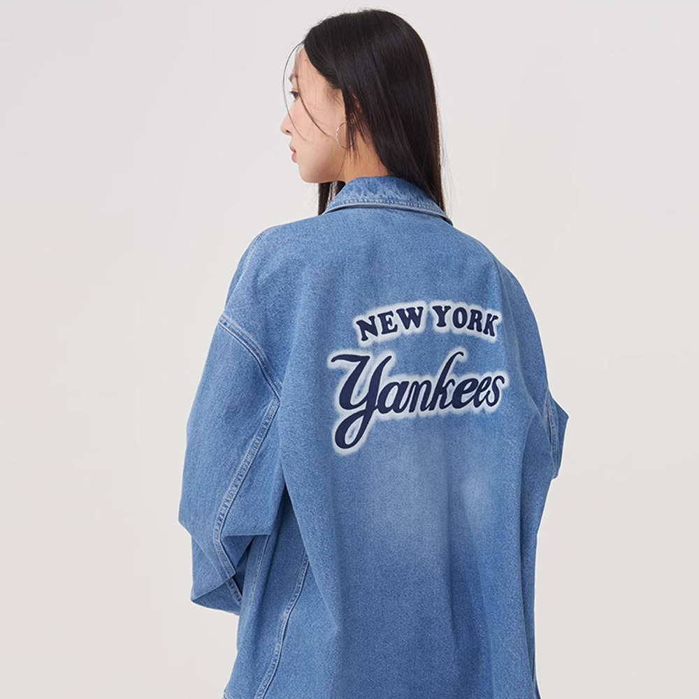 MLB 牛仔丹寧襯衫 Varsity系列 紐約洋基隊 (3ADRV0151-50BLL)