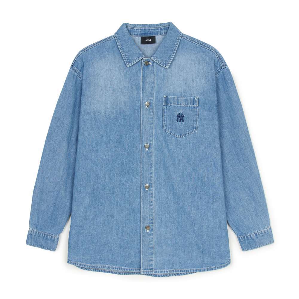 MLB 牛仔丹寧襯衫 Varsity系列 紐約洋基隊 (3ADRV0151-50BLL)