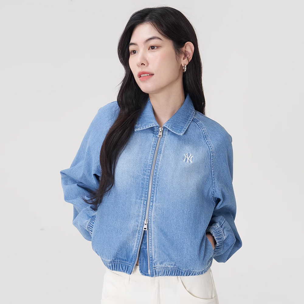 MLB Korea MLB 女版牛仔外套 丹寧夾克 Varsity系列 紐約洋基隊 (3FDKV0151-
