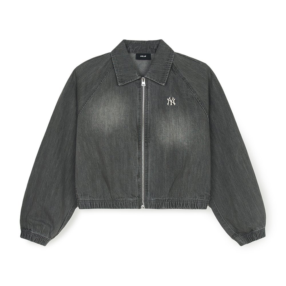 MLB 女版牛仔外套 丹寧夾克 Varsity系列 紐約洋基隊 (3FDKV0151-50GRS)
