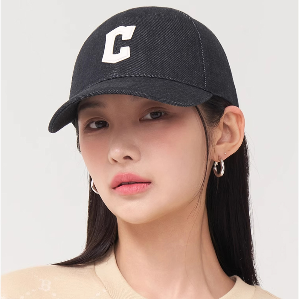 MLB 牛仔丹寧可調式硬頂棒球帽 克里夫蘭守護者隊 (3ACPD015N-45CGS)