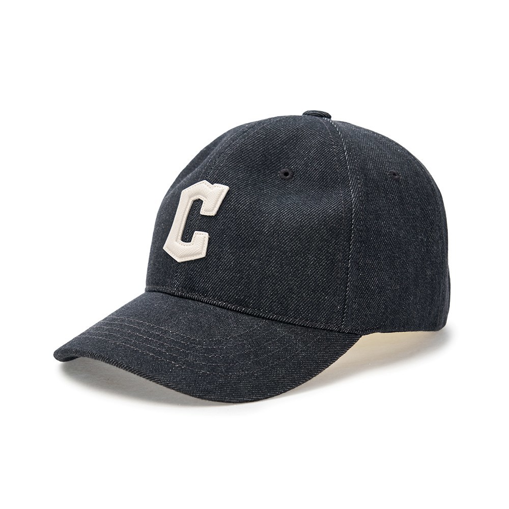 MLB 牛仔丹寧可調式硬頂棒球帽 克里夫蘭守護者隊 (3ACPD015N-45CGS)