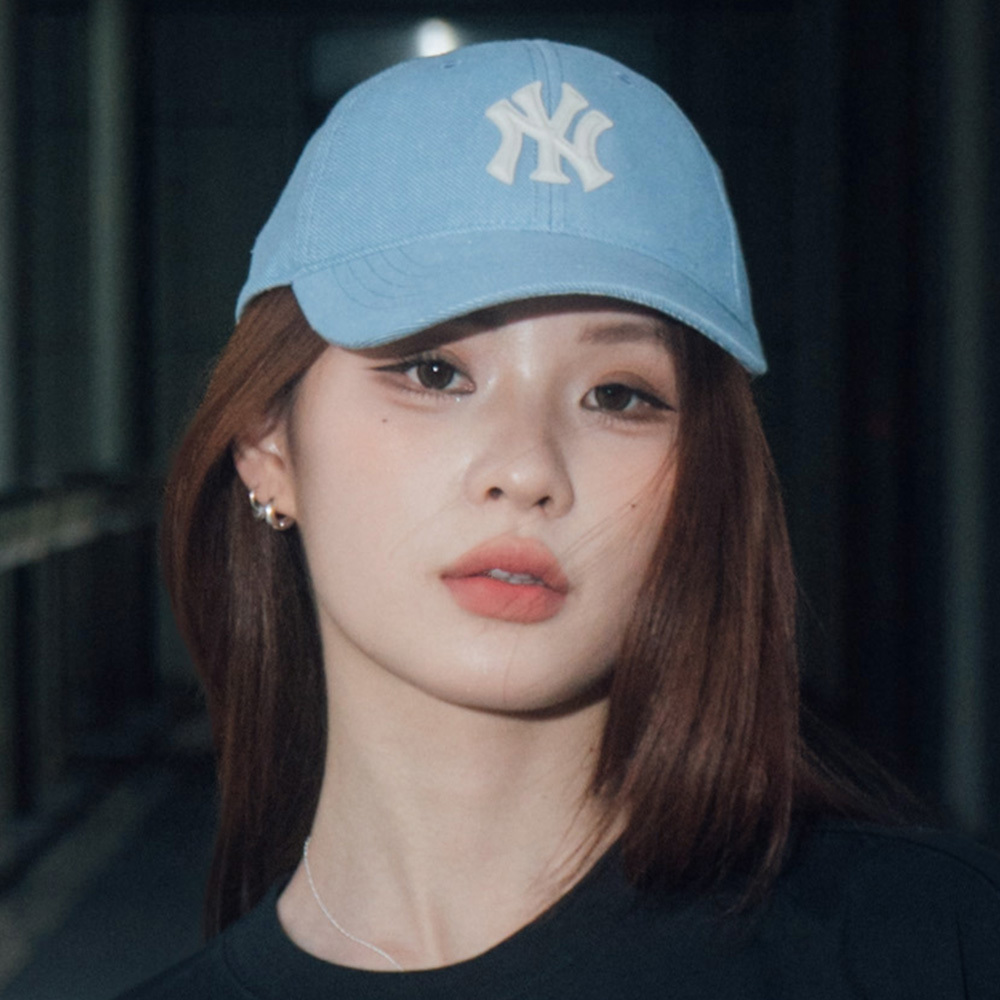 MLB 牛仔丹寧可調式硬頂棒球帽 紐約洋基隊 (3ACPD015N-50BLL)