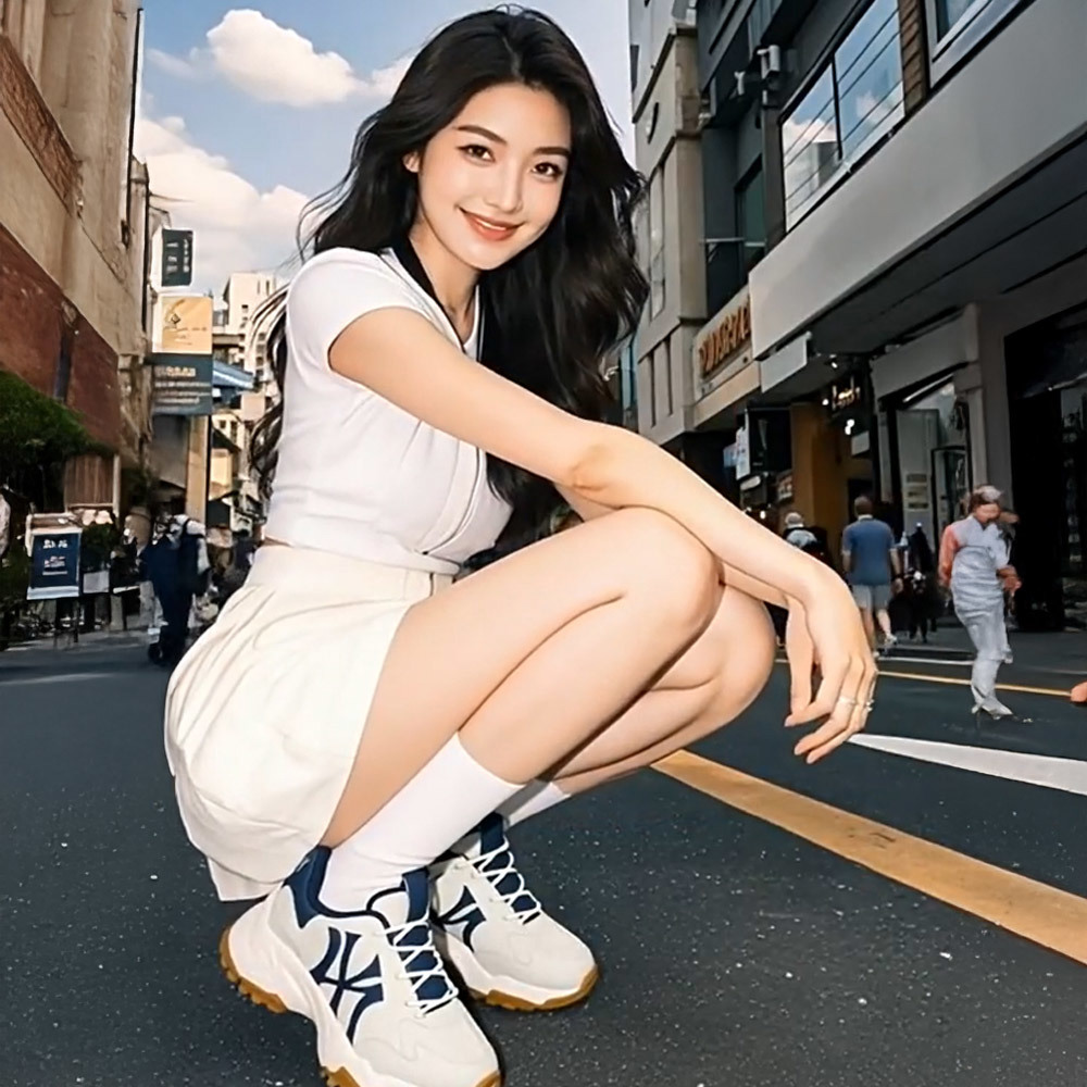 MLB 厚底老爹鞋 增高鞋 Big Ball Chunky丹寧系列 紐約洋基隊 (3ASHD045N-50NYS)