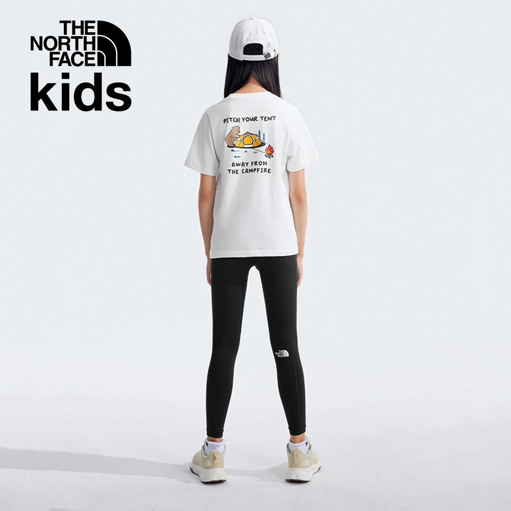 The North Face北面兒童黑色吸濕排汗緊身褲｜89XNJK3