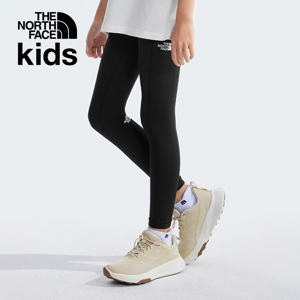 The North Face北面兒童黑色吸濕排汗緊身褲｜89XNJK3