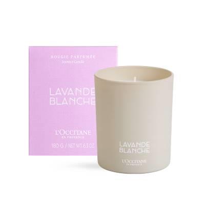 【L’OCCITANE 歐舒丹】白薰衣草香氛蠟燭 180g