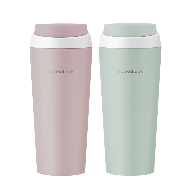 樂扣樂扣 跳跳奶蓋彈蓋不鏽鋼咖啡杯(550ml)-芋頭奶蓋/抹茶奶蓋