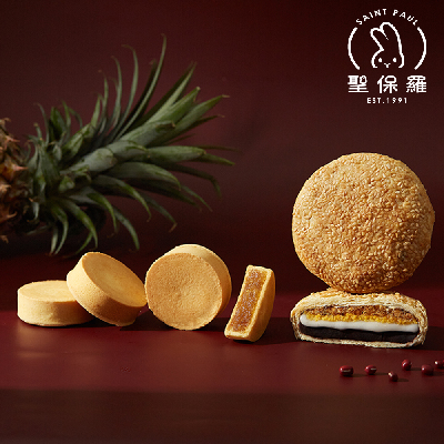 【聖保羅】Q鳳禮盒(聖保羅Q餅5入、鳳梨酥10入)(附提袋)-廠商直送