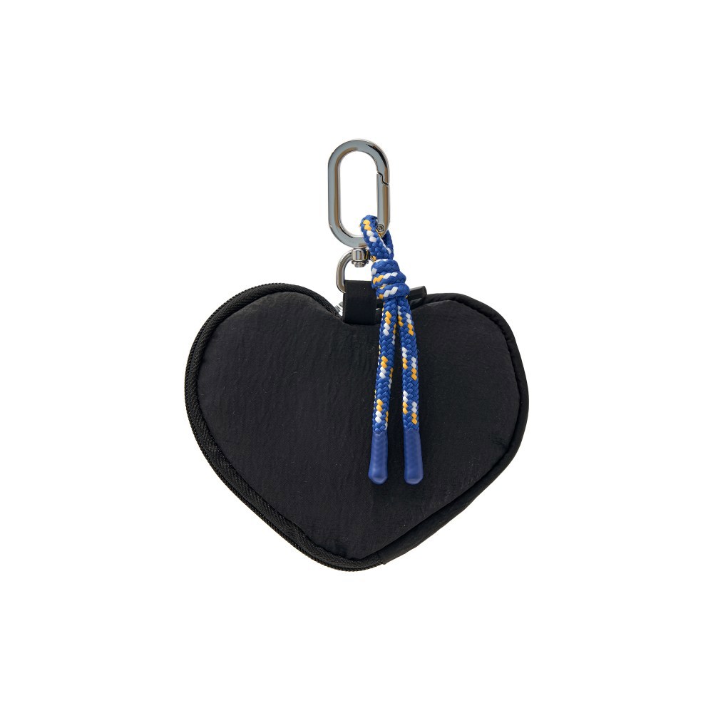 MLB 愛心造型耳機包 鑰匙圈 紐約洋基隊 (3APOH015N-50BKS)