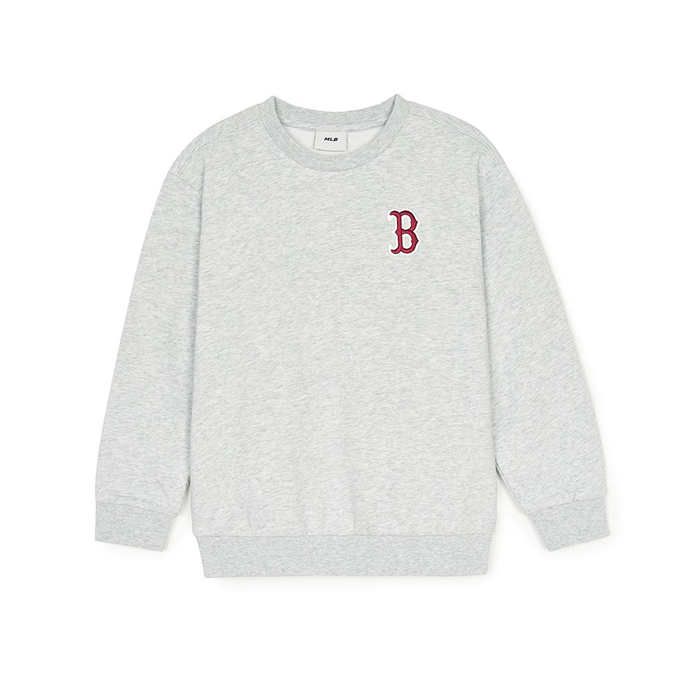 MLB KIDS 小Logo大學T 童裝 波士頓紅襪隊 (7AMTB0151-43MGL)