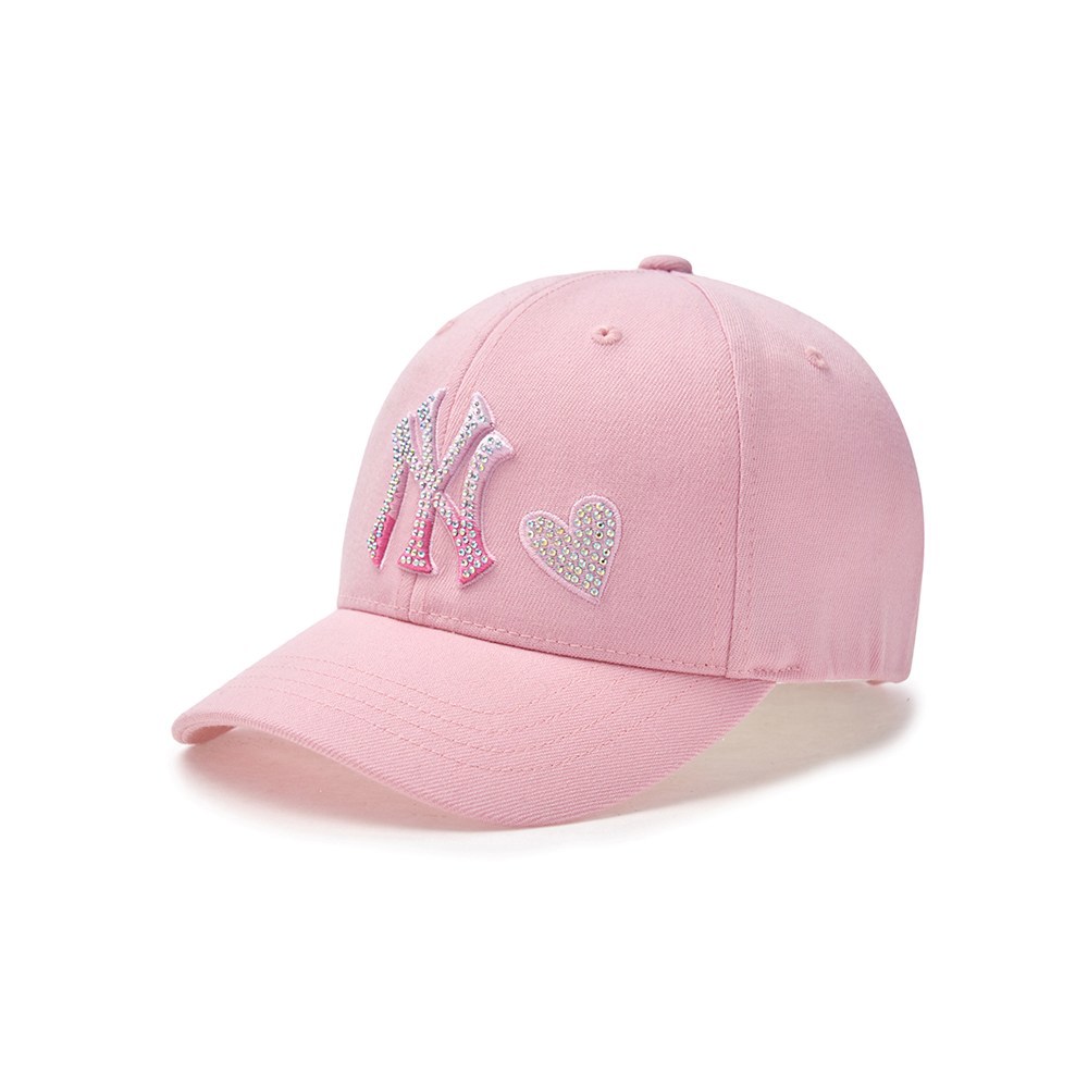 MLB KIDS 可調式水鑽棒球帽 童帽 紐約洋基隊 (7FCP4405N-50PKL)