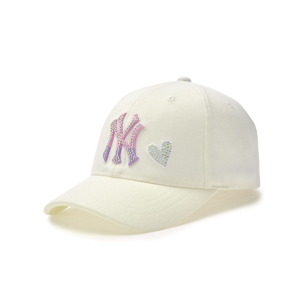 MLB KIDS 可調式水鑽棒球帽 童帽 紐約洋基隊 (7FCP4405N-50WHS)