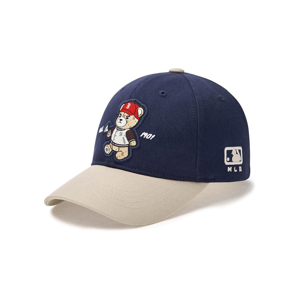 MLB KIDS 可調式棒球帽 童帽 MEGA BEAR 系列 波士頓紅襪隊 (7ACPC015N-43NY